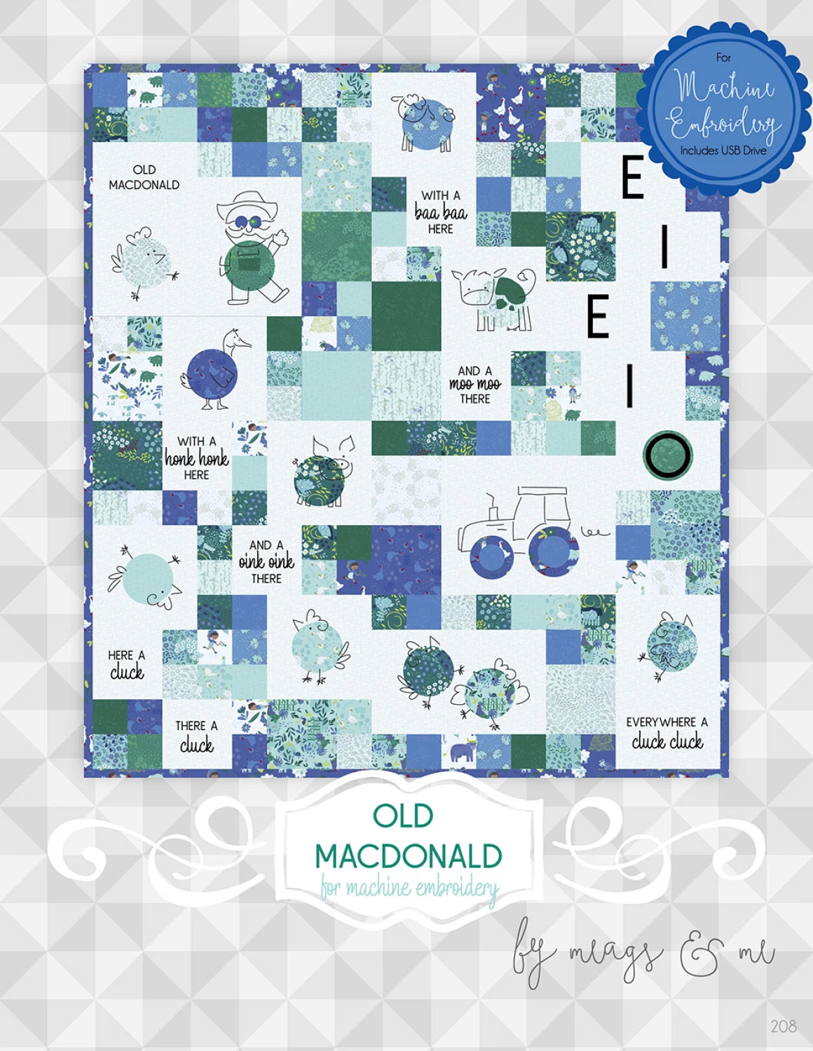 Old Macdonald USB for Machine Embroidery