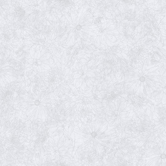 Fine Line Floral 108" Wide (Gray)