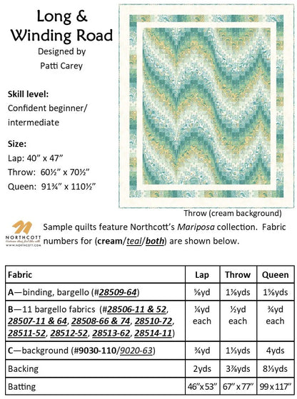 Long and Winding Road Quilt Pattern