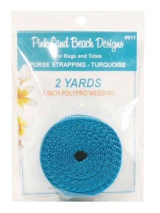 Purse Strapping 1in x 2 yds - Blue