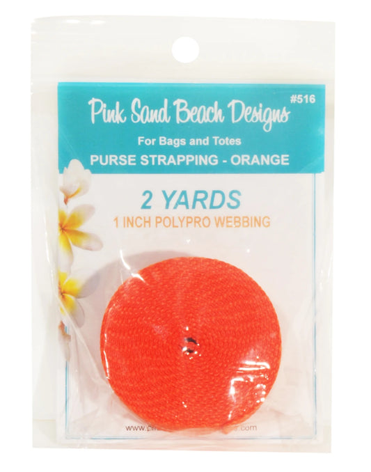 Purse Strapping 1in x 2 yds - Orange
