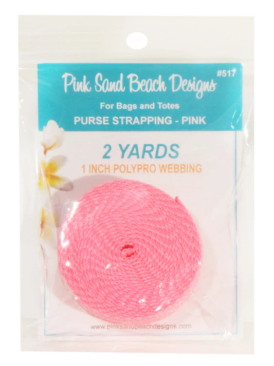 Purse Strapping 1in x 2 yds - Pink