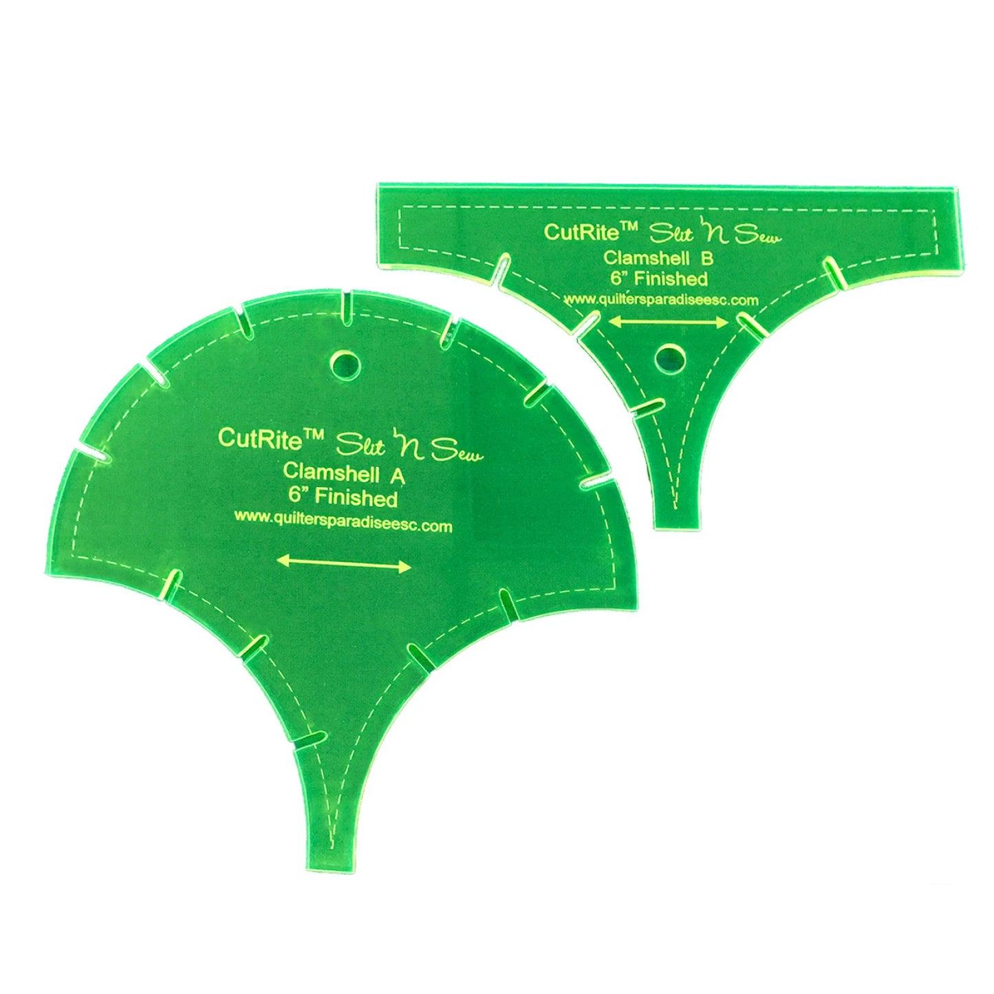 Slit N Sew Clamshell Template 6in