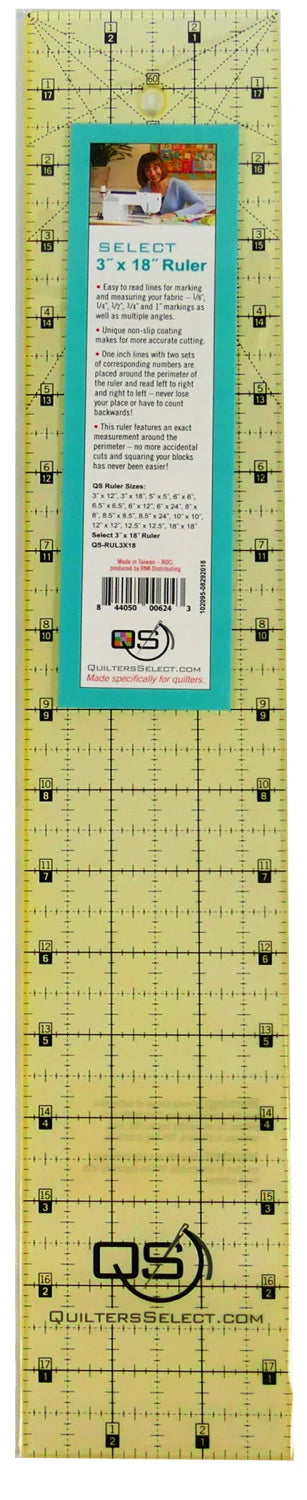 QS Ruler 3" x 18"