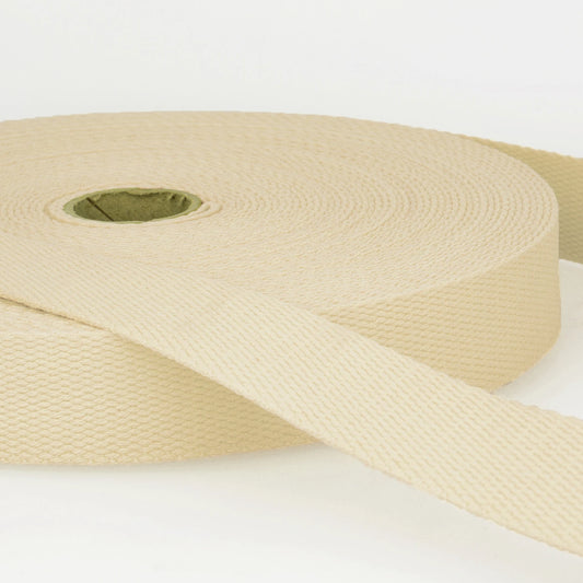 Cotton Webbing 40mm Ivory