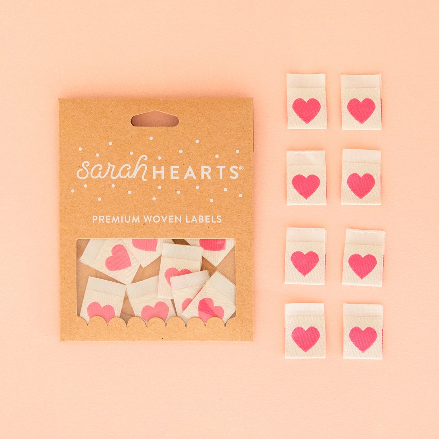 Pink Heart Labels