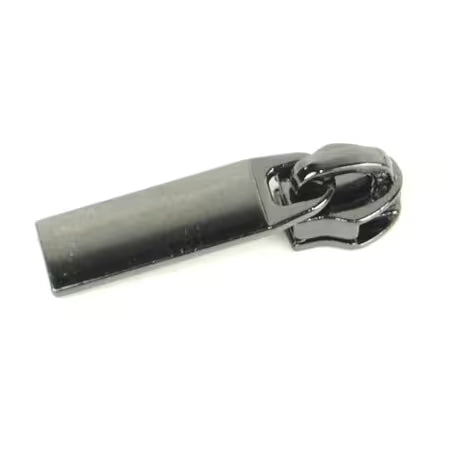 Rectangle Zipper Pulls Size 5 Gunmetal 4pk