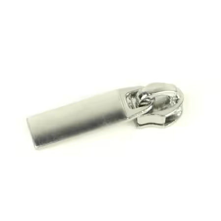 Rectangle Zipper Pulls Size 5 Nickel 4pk