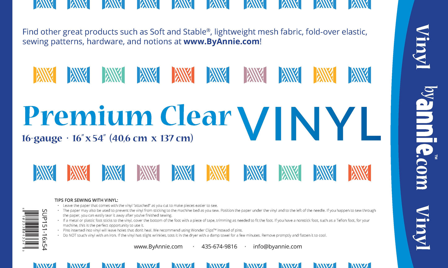 Quilters Vinyl 16" x 54"