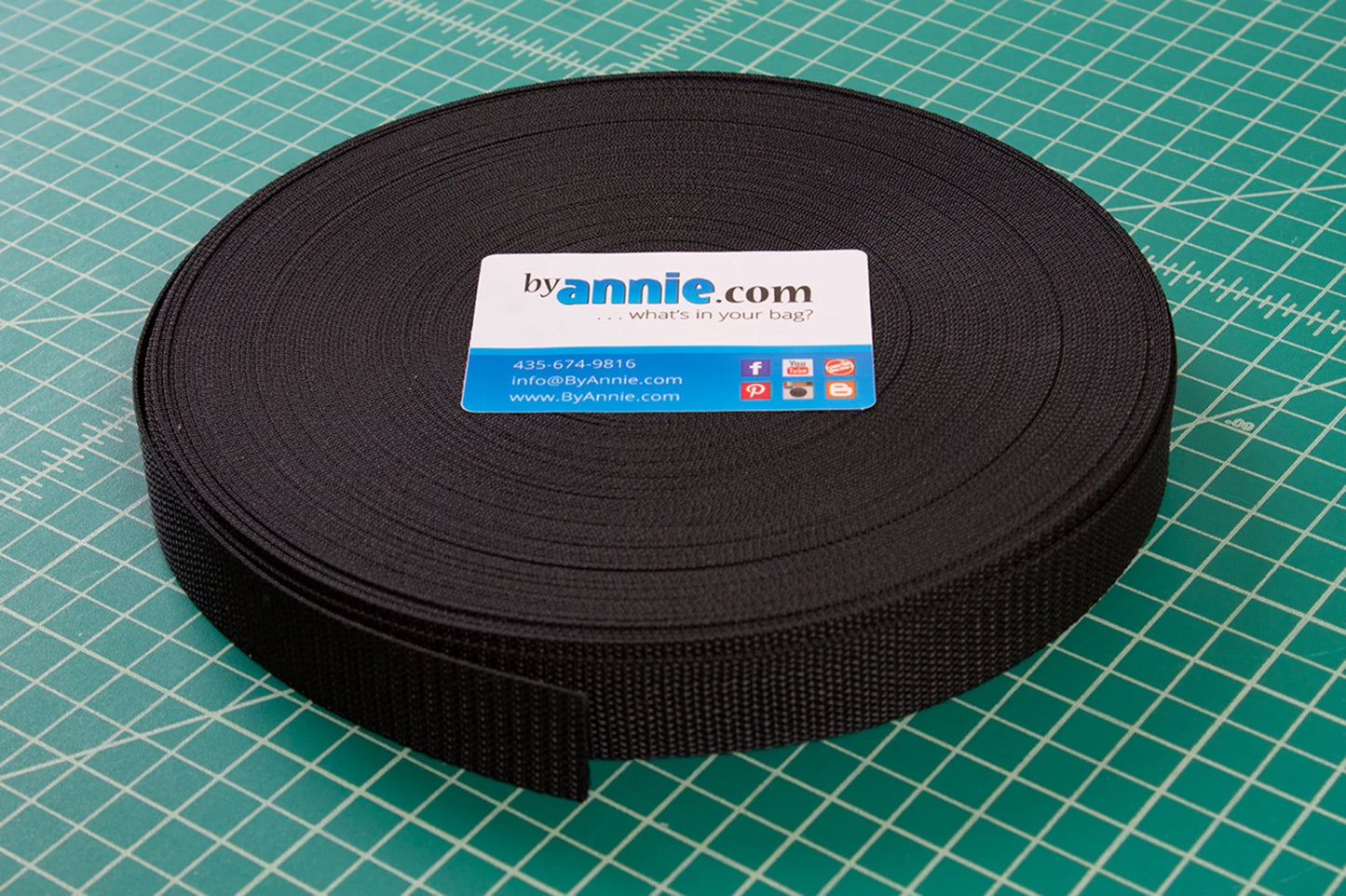 1" Black Webbing
