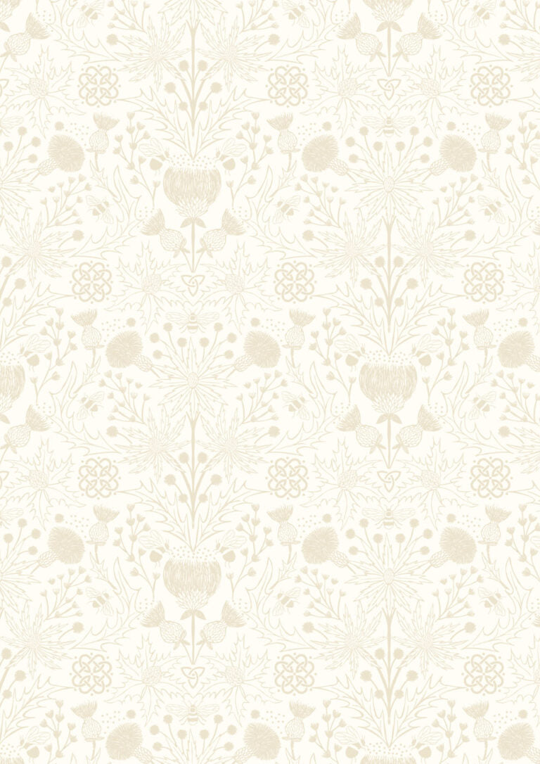 Tiny Tonals - Celtic Thistles (Cream on Cream)