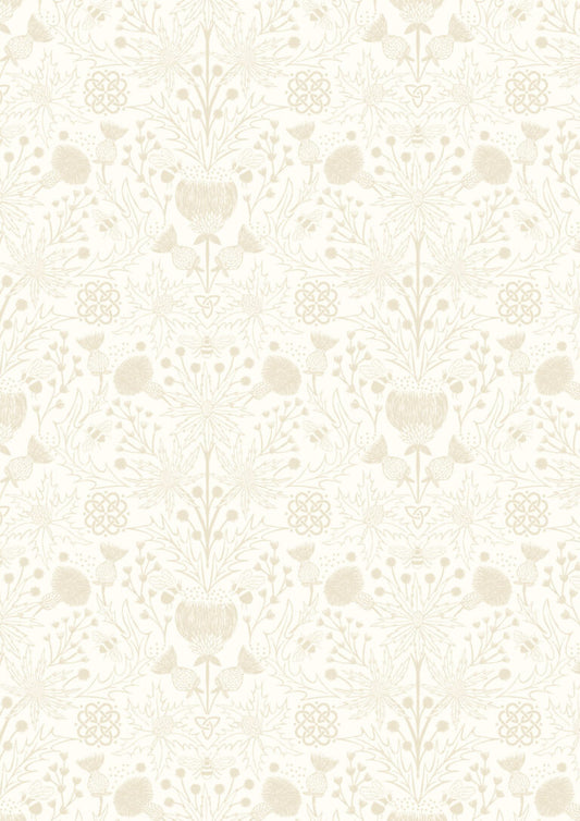 Tiny Tonals - Celtic Thistles (Cream on Cream)