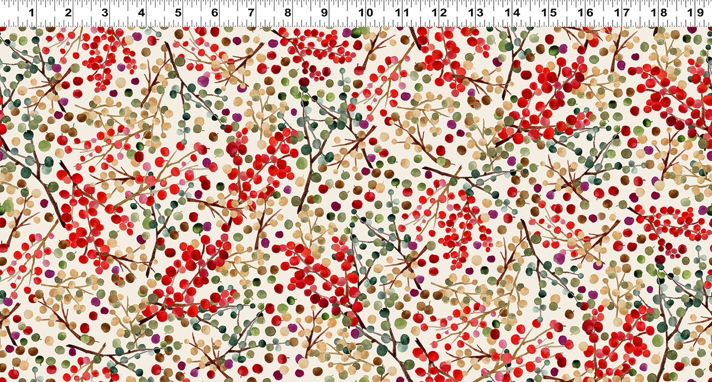 Very Berry Christmas Y4841-57 Cream