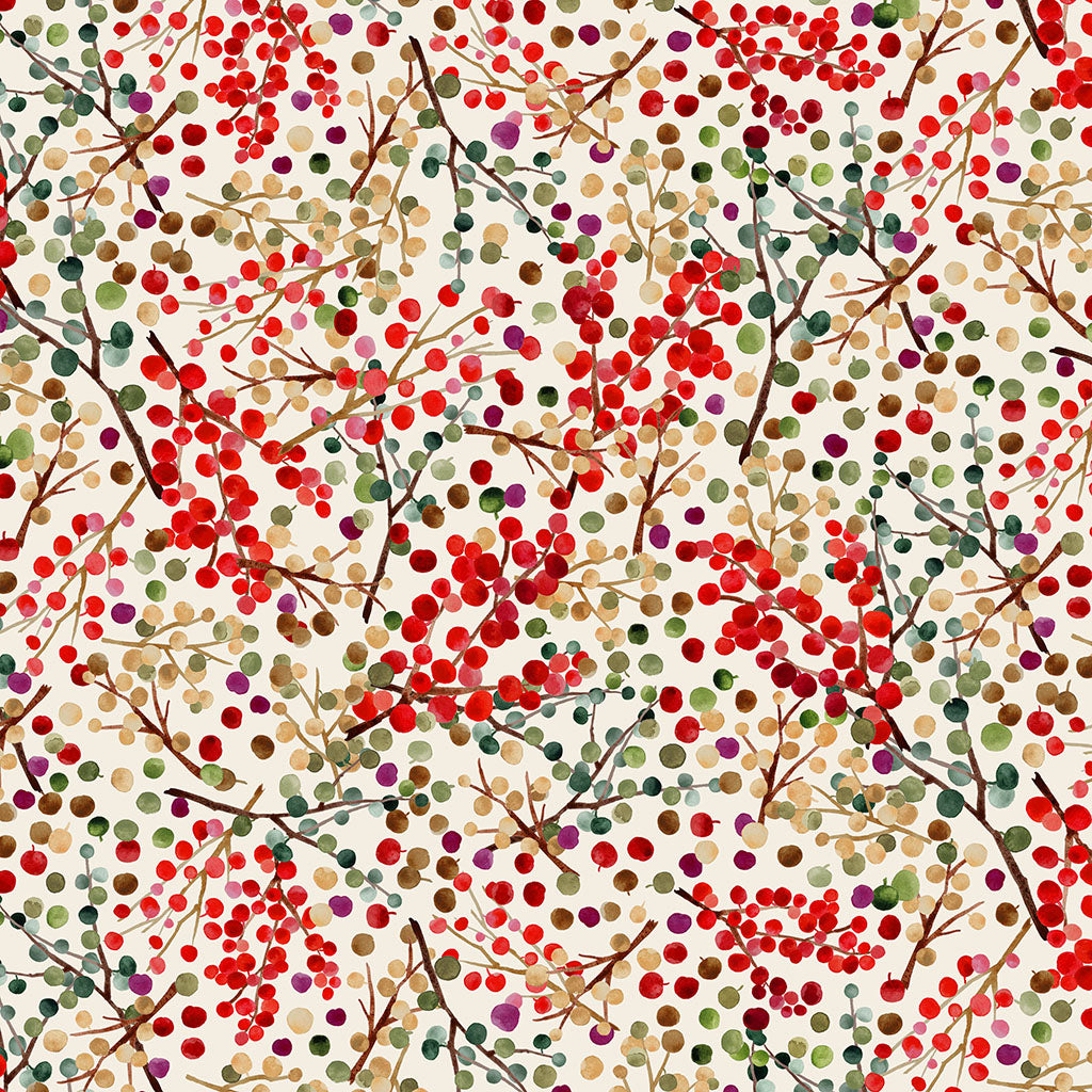 Very Berry Christmas Y4841-57 Cream