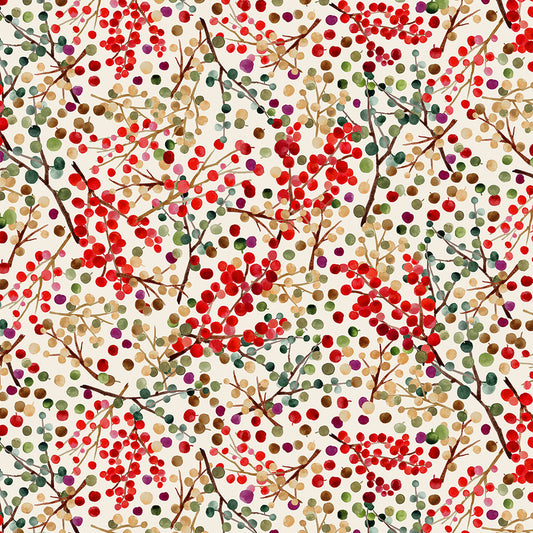 Very Berry Christmas Y4841-57 Cream