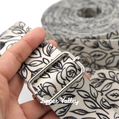 Inked Rose - Printed Webbing