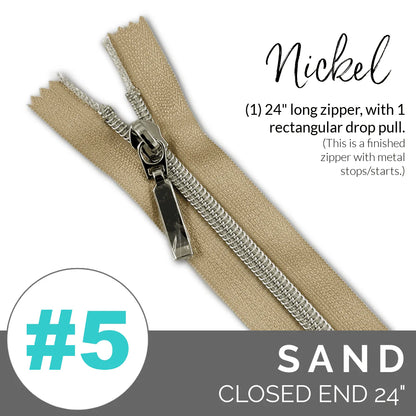 Fermeture éclair n° 5, 24 pouces