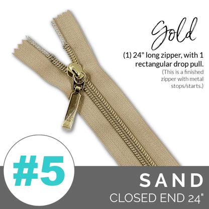 Fermeture éclair n° 5, 24 pouces