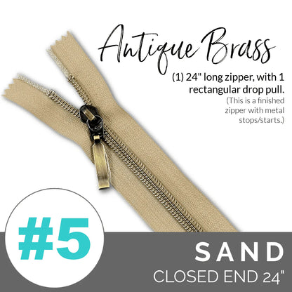 Fermeture éclair n° 5, 24 pouces