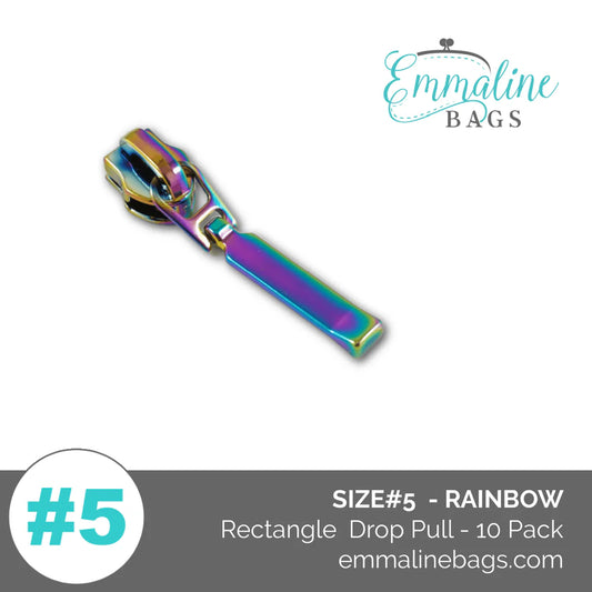 #5 Zipper Pull Rainbow 10-pack