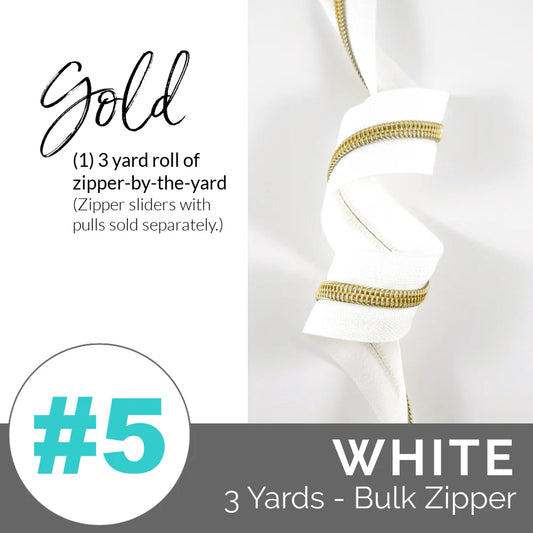 #5 Zip White EBZP5WHT3GO