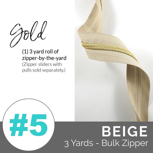 #5 Zip Beige EBZP5-BGE3LTG