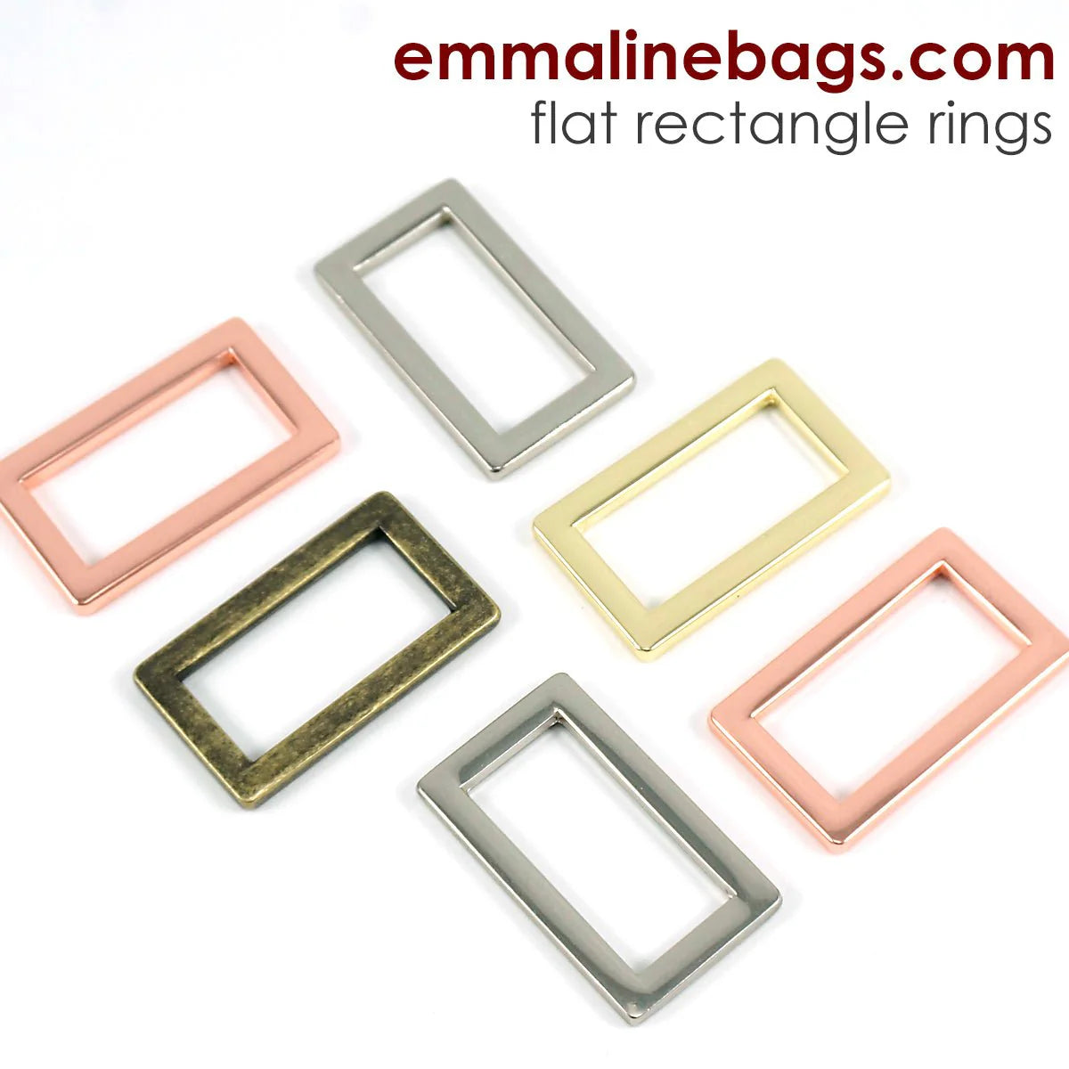 Flat Rectangle Rings (4 Pack)