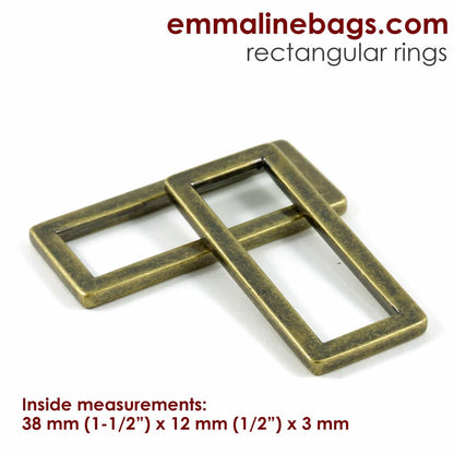 Flat Rectangle Rings (4 Pack)
