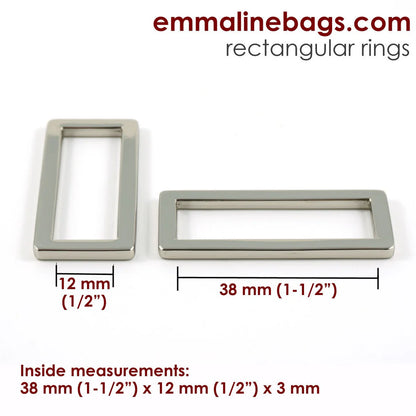 Flat Rectangle Rings (4 Pack)