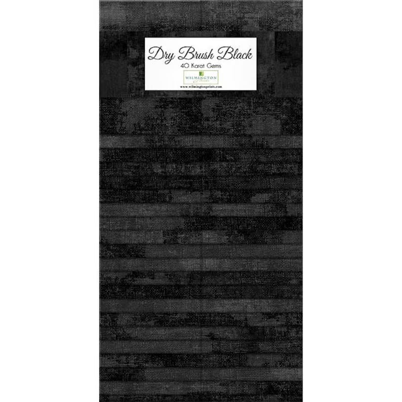 Karat Gems 40 - 2.5" Strip Set Dry Brush Black