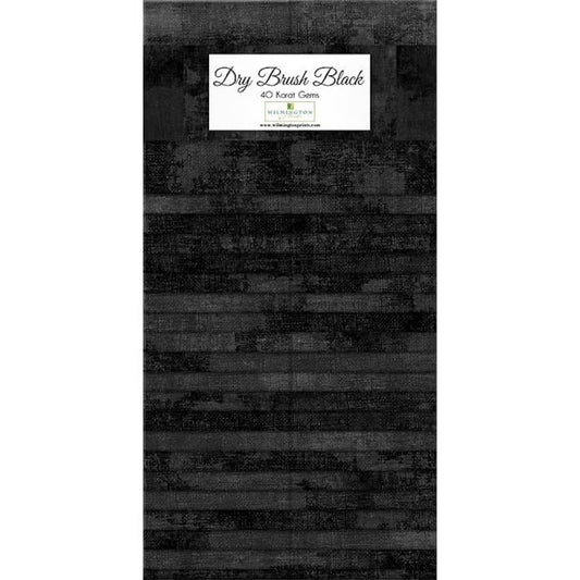 Karat Gems 40 - 2.5" Strip Set Dry Brush Black