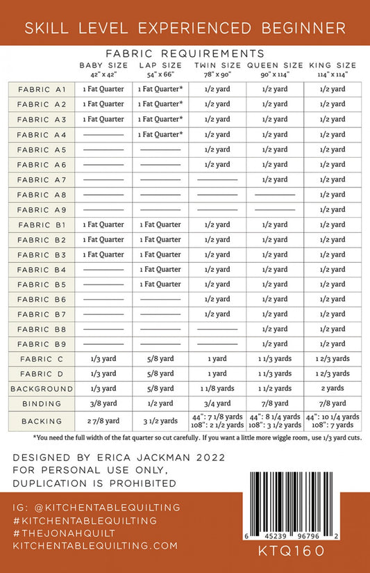 The Jonah Quilt Pattern