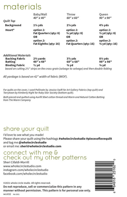 Pieces of Love Quilt Ptn