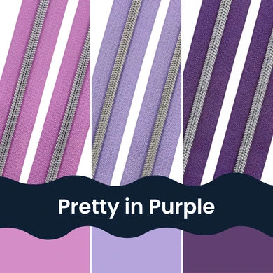 Zipper Tape Bundle - Pretty in Purple