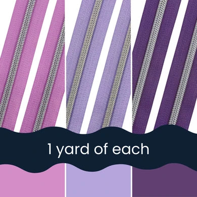 Zipper Tape Bundle - Pretty in Purple