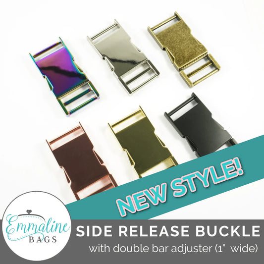 Side Release Buckle: With Double Bar Adjuster - 1" (25 mm)