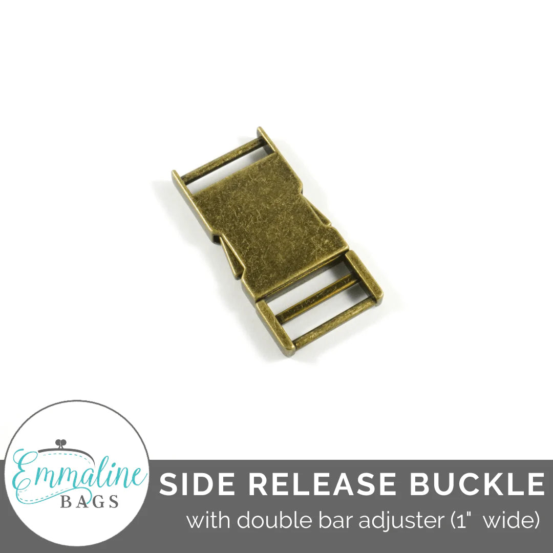 Side Release Buckle: With Double Bar Adjuster - 1" (25 mm)