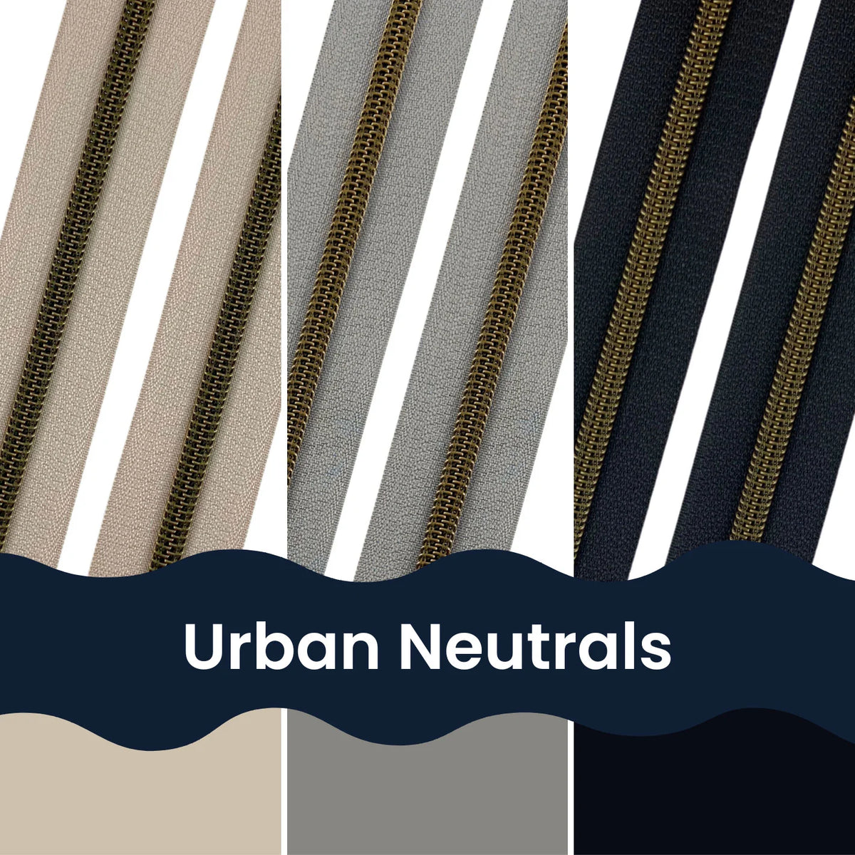 Zipper Tape Bundle - Urban Neutrals