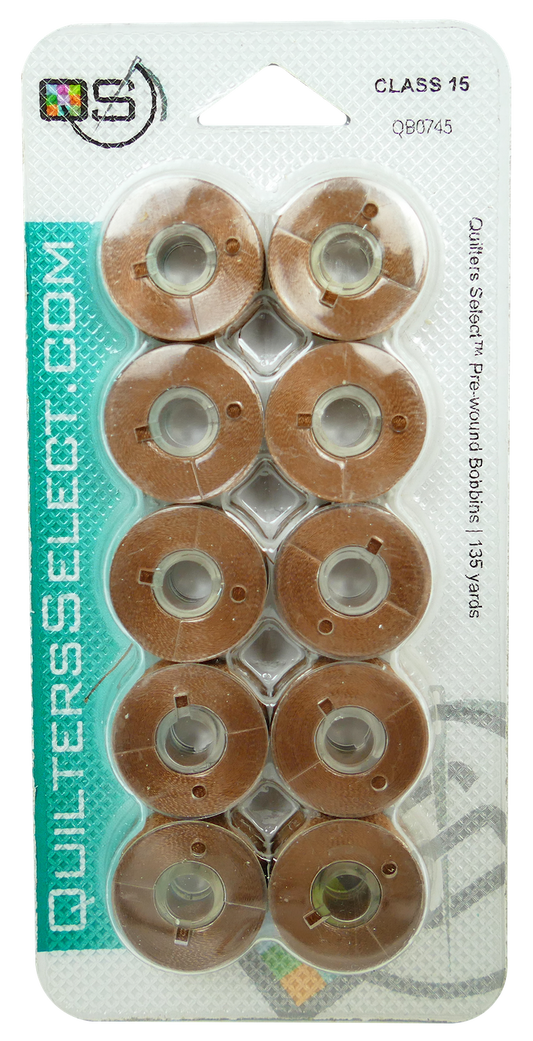 Bobbins, prewound brown