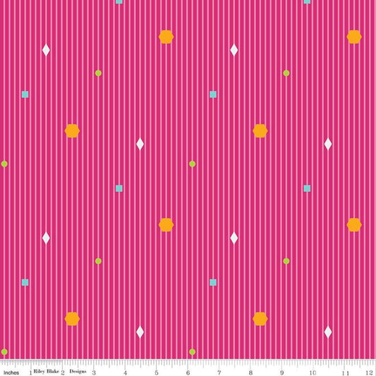 Colour Wall Stripe, Hot Pink