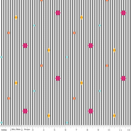 Colour Wall Stripe, White