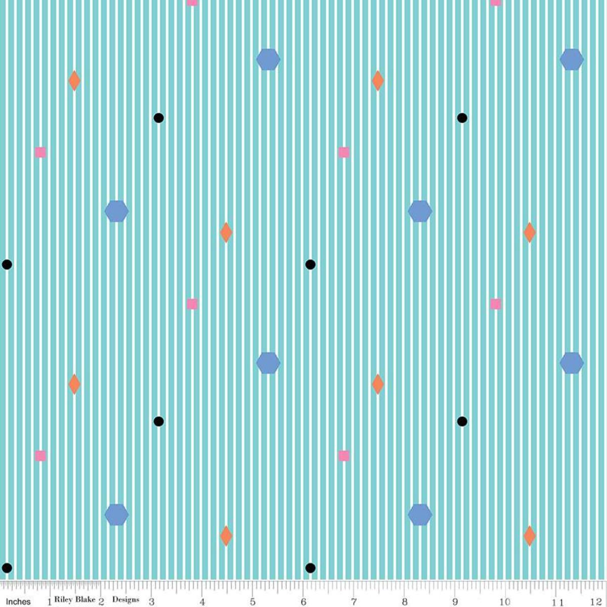 Colour Wall Stripe, Aqua