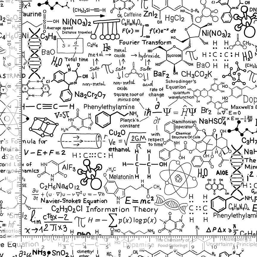 Science Math Formulas White