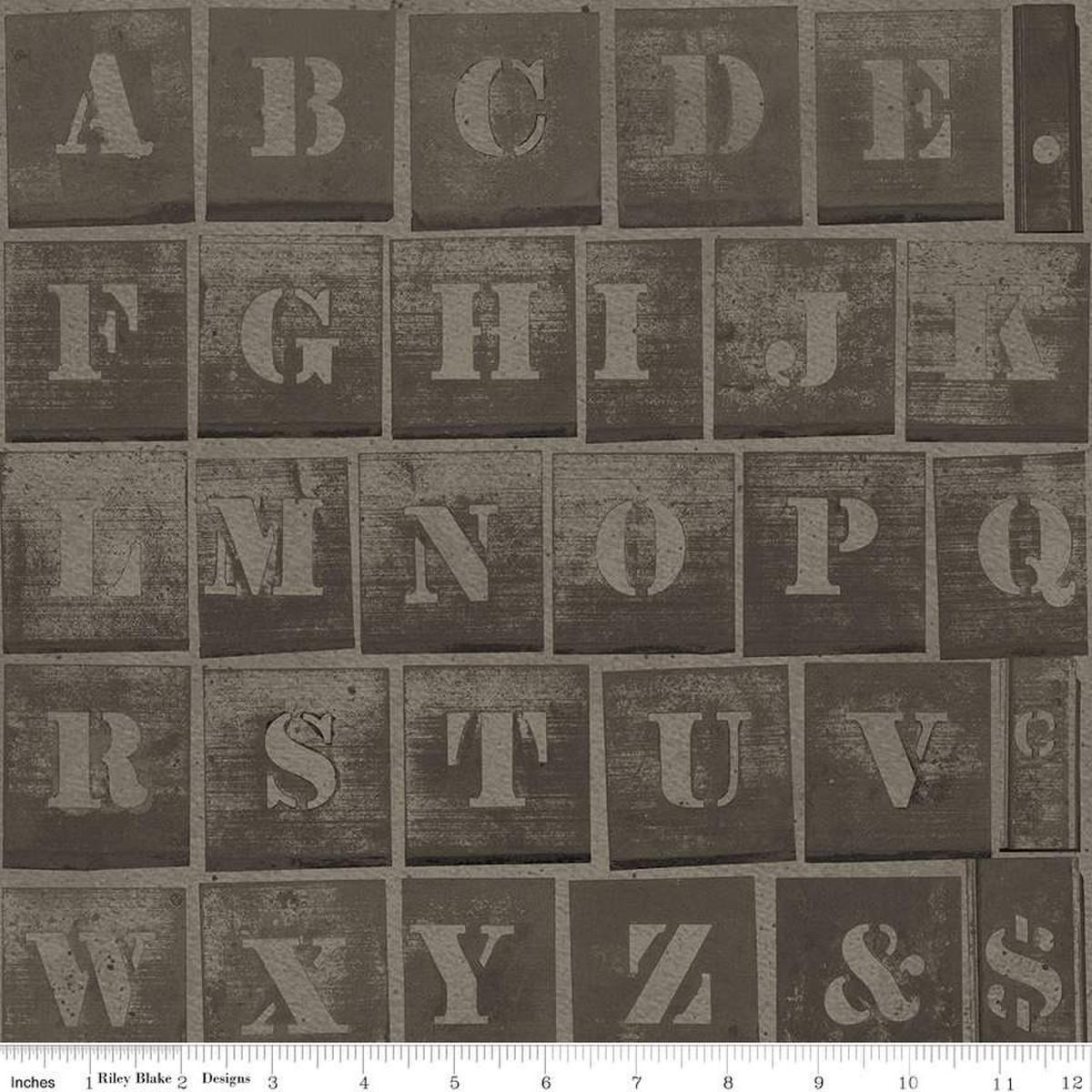 Journal Basics Stencil, Charc