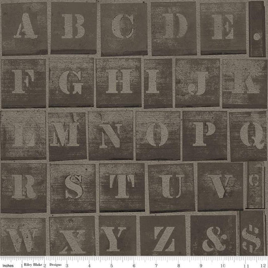 Journal Basics Stencil, Charc