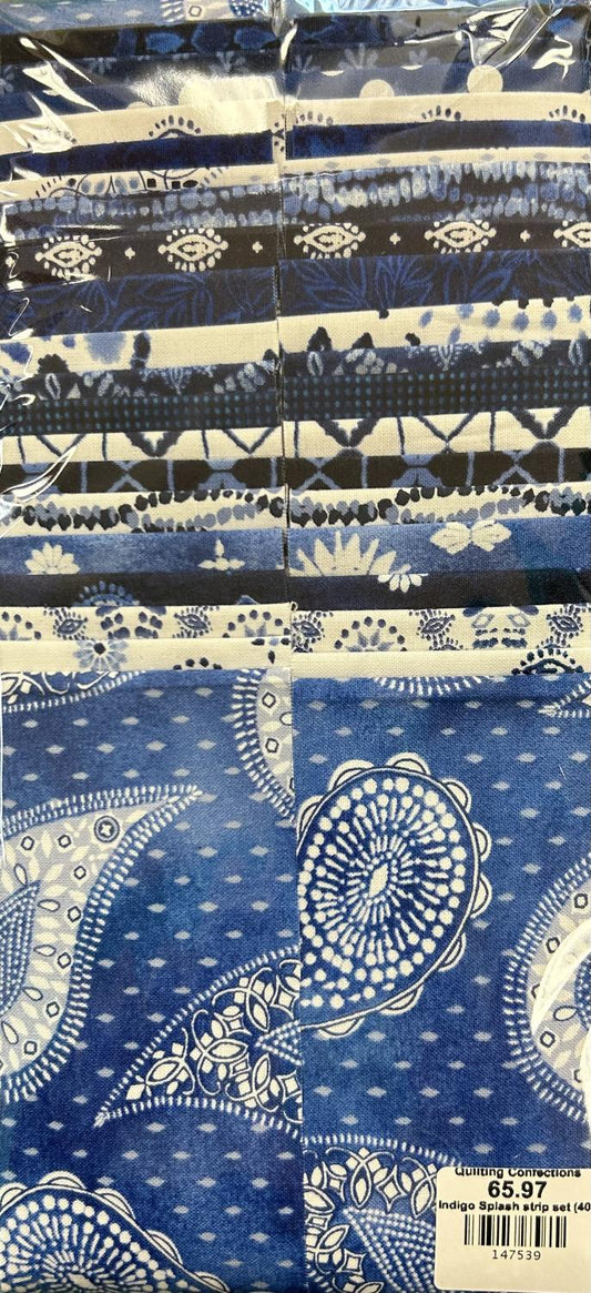Indigo Splash 2.5" Strips (40)