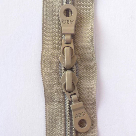 Zipper - 30" Dual Pull Taupe