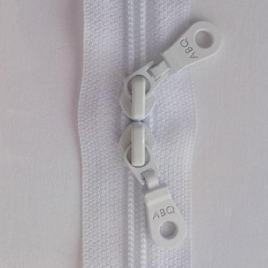 Zipper - 30" Dual Pull White
