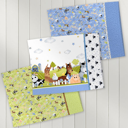 Barnyard Blues Pillowcase Kit