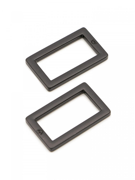 Rect. Ring Flat 1" Black Metal